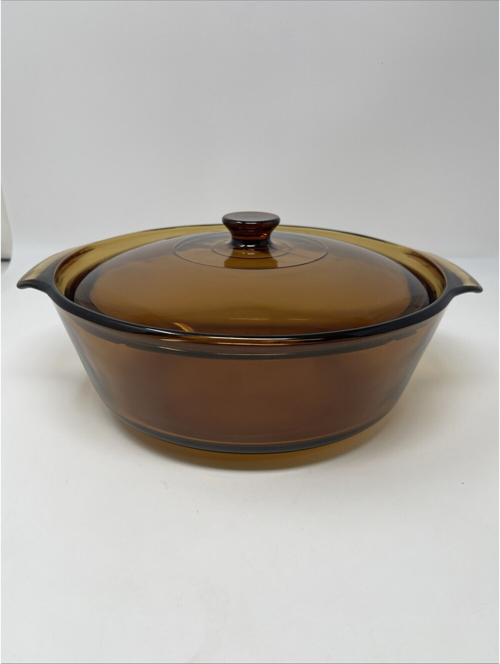 Vintage Anchor Hocking Fire-King 3QT Amber Glass Casserole Dish #439 w/ Lid